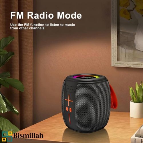 HM-805 Portable Wireless Bluetooth Speaker with RGB Lights (IPX4, 8W, 1200mAh)