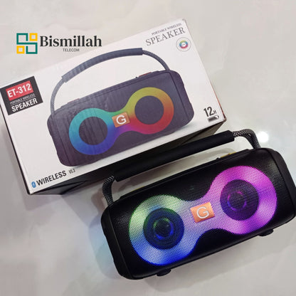 ET-312 Portable Bluetooth Speaker – Hi-Fi Sound, USB, AUX, FM